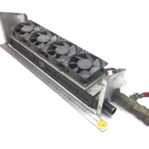 Set radiator ventilator pentru incalzire cabina Scania cu 4 ventilatoare si robinet de reglare