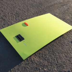 Trapa laterala stanga pentru autobuz 3 – Scania, verde, cu maner si reflector