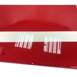 Trapa laterala dreapta VDL pentru autobuz, cod 01199431, culoare rosu cu banda alba