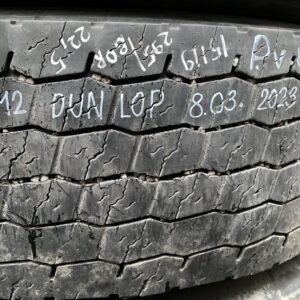 Roata Dunlop 295/80R22.5 pentru Volvo, fabricata la 8 martie 2023