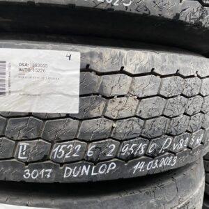 Roata Dunlop 295/80R22.5 – 15226 12100 D A, 2011, resapata, data inspectiei 14.03.2023