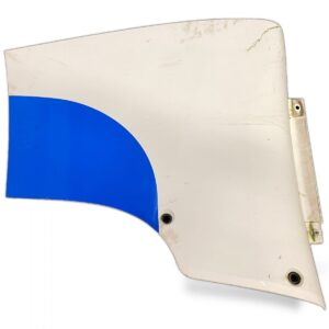Spoiler lateral cabina dreapta sus Scania alb cu albastru