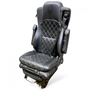 Scaun sofer Mercedes din Piele Neagra cu Model Romboidal