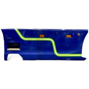 Spoiler lateral stanga Scania – Albastru cu dunga verde si accesorii portocalii