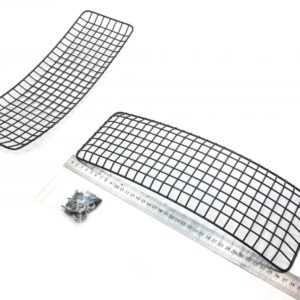 Plasa de protectie pentru lampi de ceata Mercedes, set 2 bucati, neagra, cu accesorii de montare